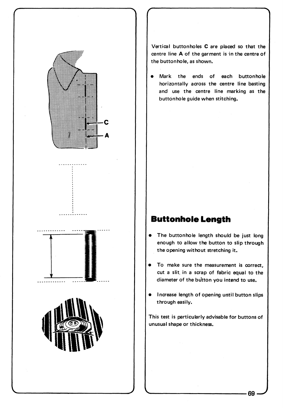 Buttonhole length | SINGER 3150 User Manual | Page 71 / 92