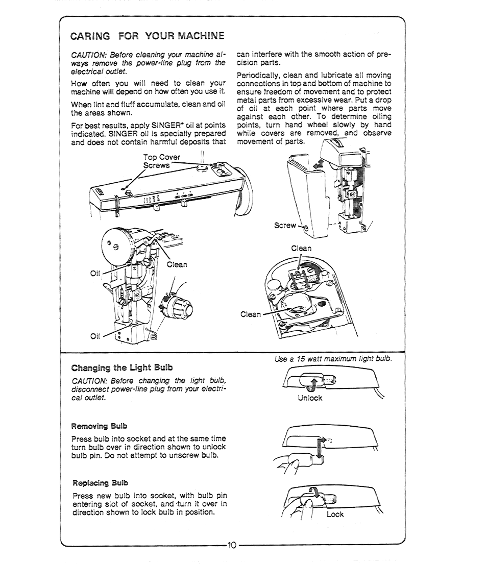 Carimg for your machine | SINGER 3102 User Manual | Page 12 / 16