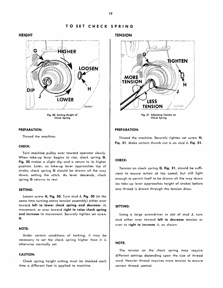 Hroher loosen \ / h | SINGER 251 User Manual | Page 19 / 44