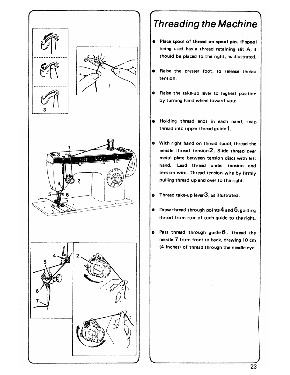 Threading the machine | SINGER 3103 User Manual | Page 25 / 71