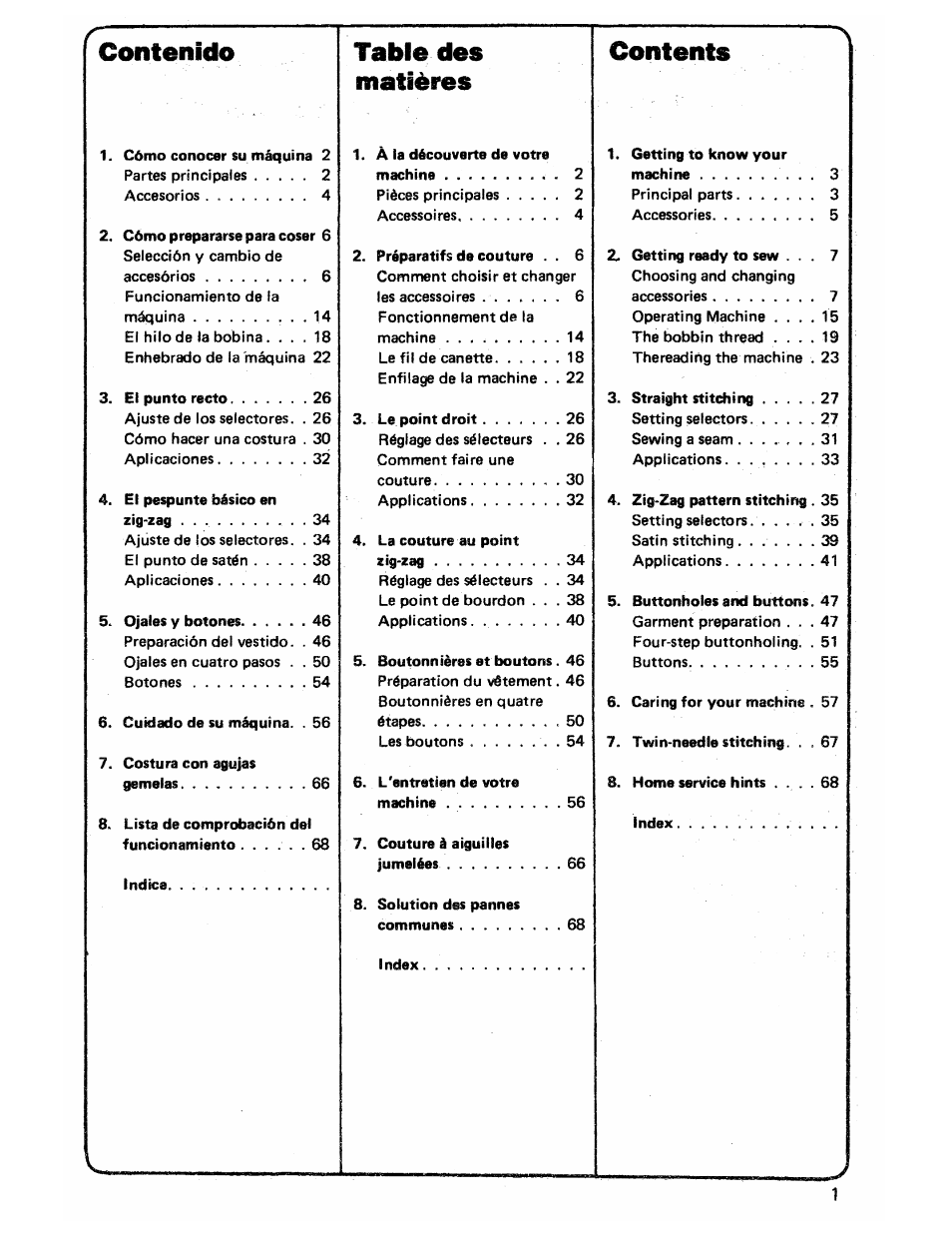 SINGER 3103 User Manual | Page 3 / 71