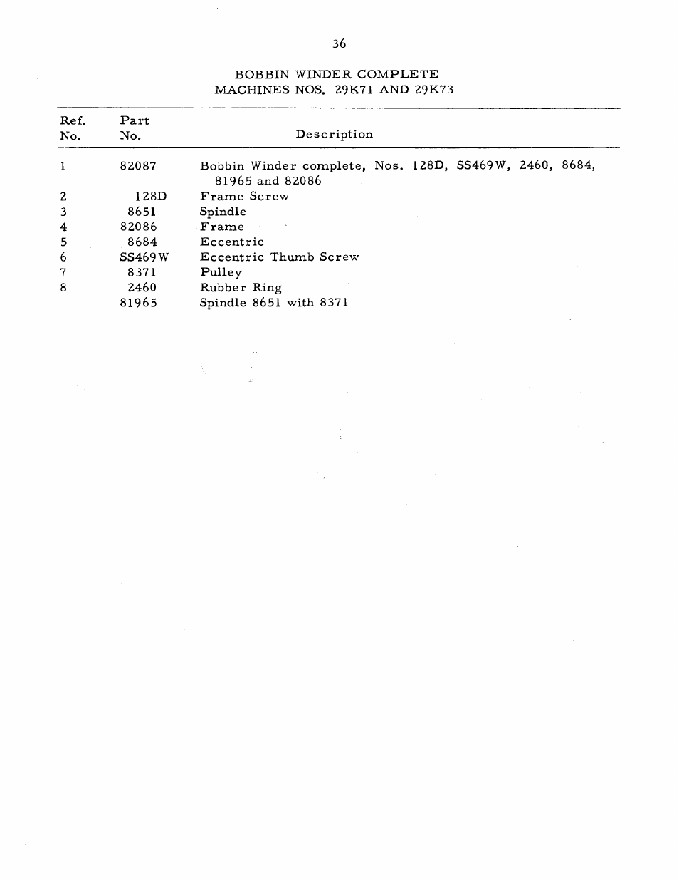 SINGER 29K73 User Manual | Page 39 / 50