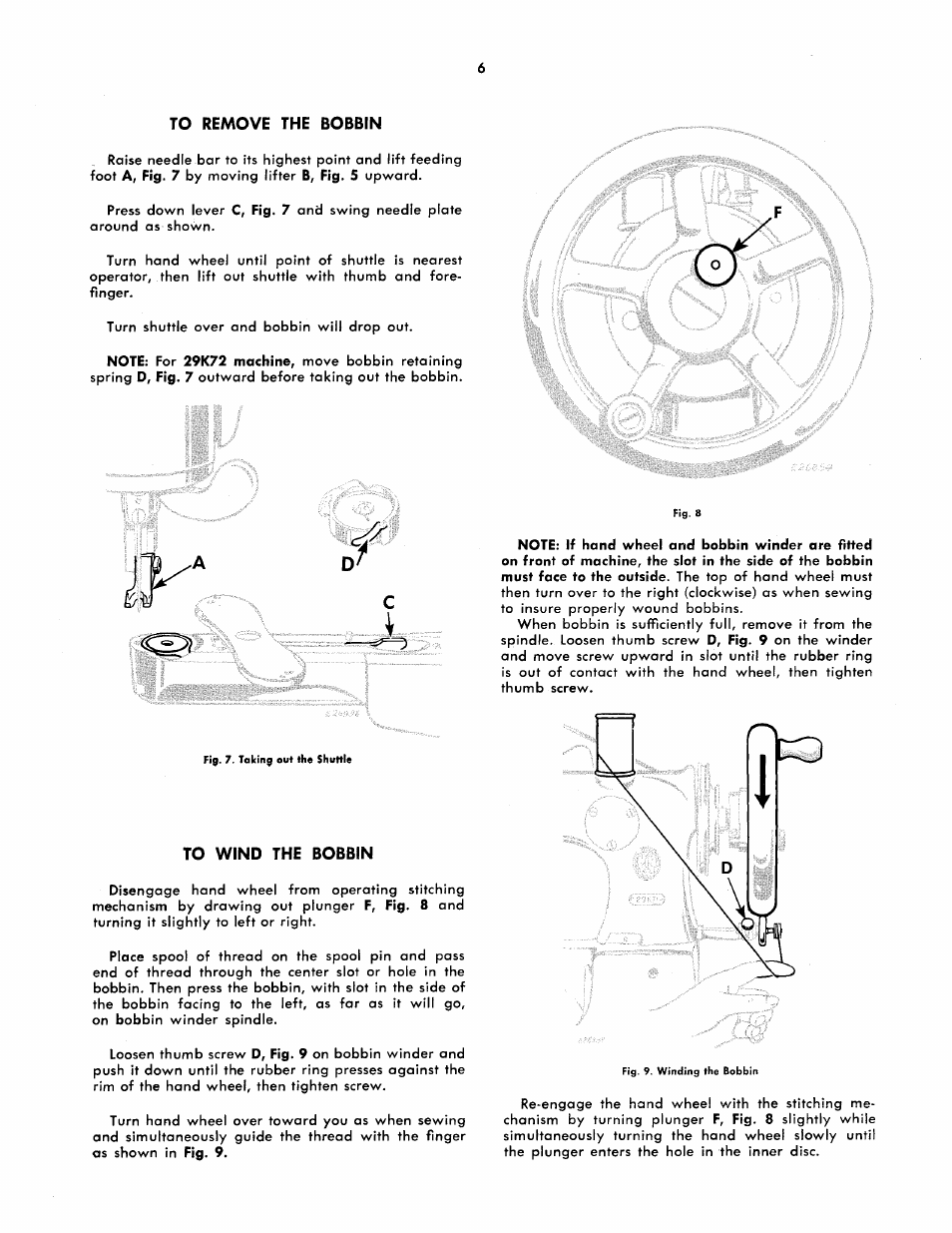 SINGER 29K73 User Manual | Page 8 / 50