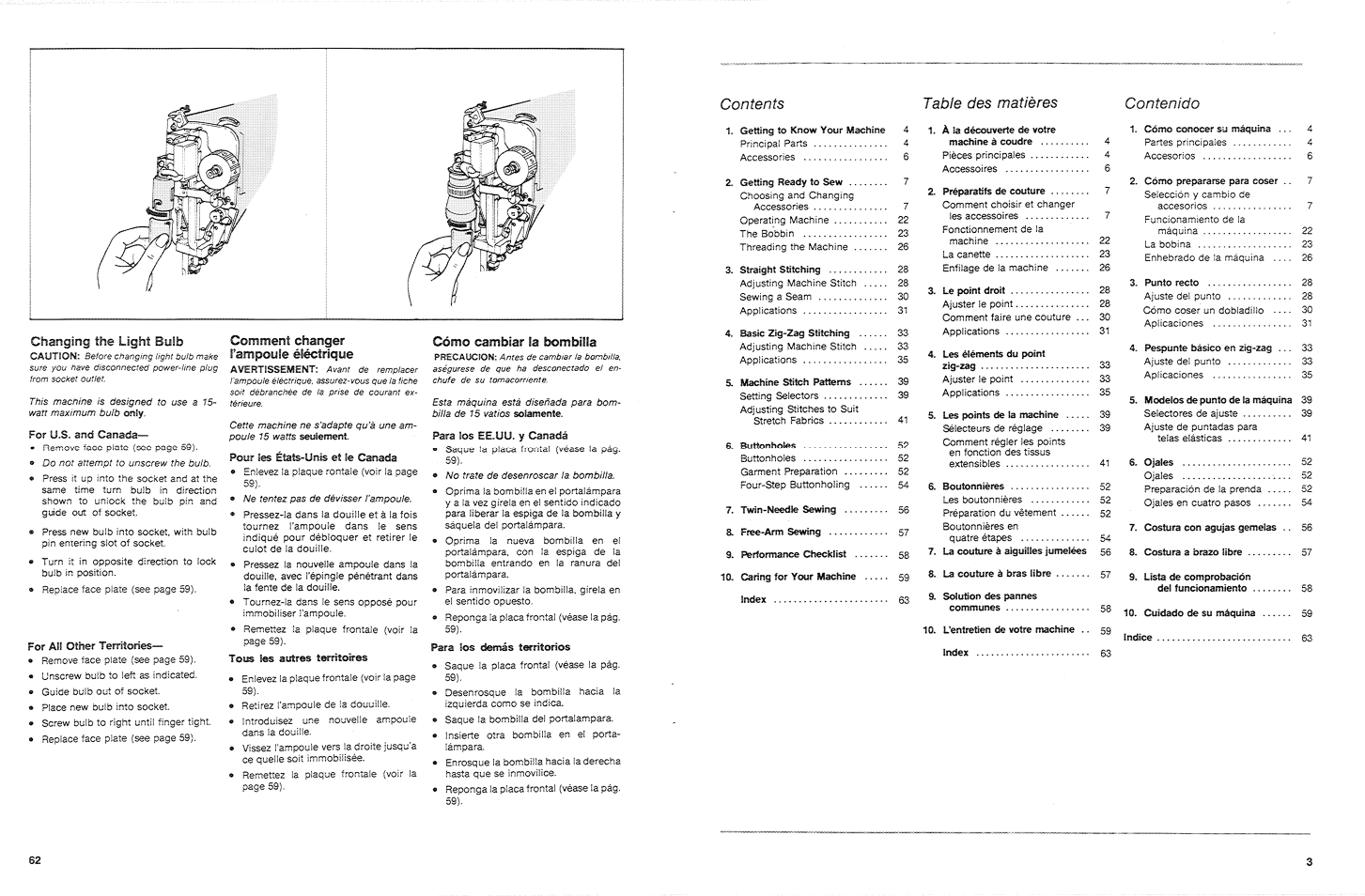 SINGER 3015 User Manual | Page 5 / 68