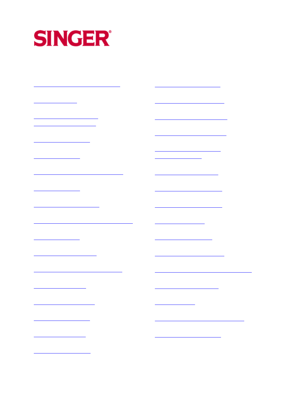 2 & 5 stitch pattern machines | SINGER 30215 User Manual | Page 2 / 31