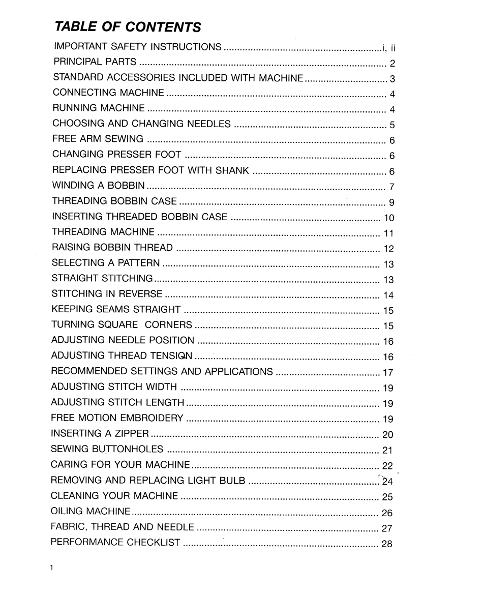 SINGER 30518 User Manual | Page 6 / 36