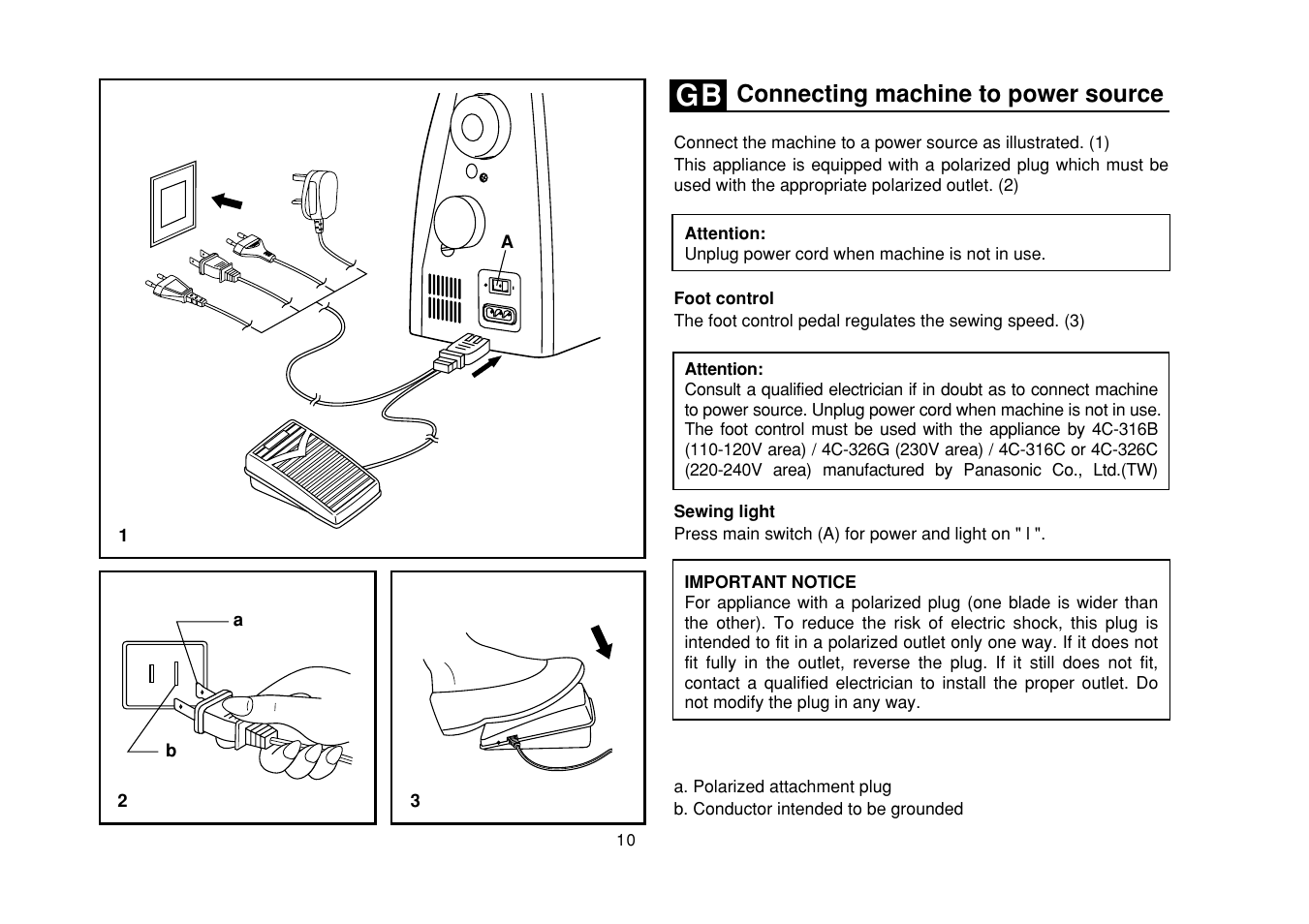 Connecting machine to power source | SINGER Simple 3116 User Manual | Page 17 / 94