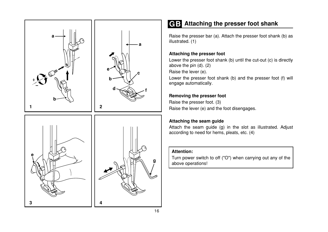 Attaching the presser foot shank | SINGER Simple 3116 User Manual | Page 23 / 94