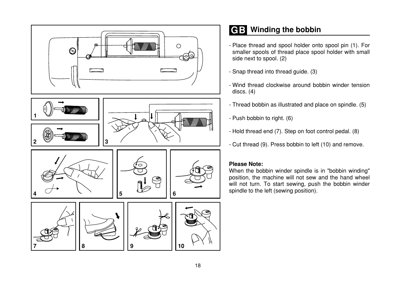 Winding the bobbin | SINGER Simple 3116 User Manual | Page 25 / 94