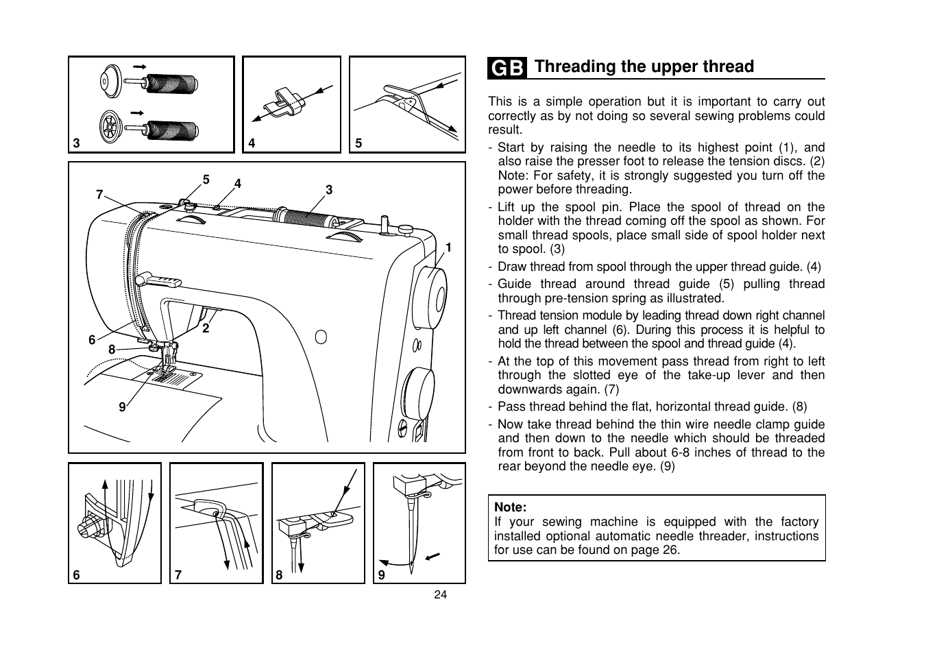 Threading the upper thread | SINGER Simple 3116 User Manual | Page 31 / 94