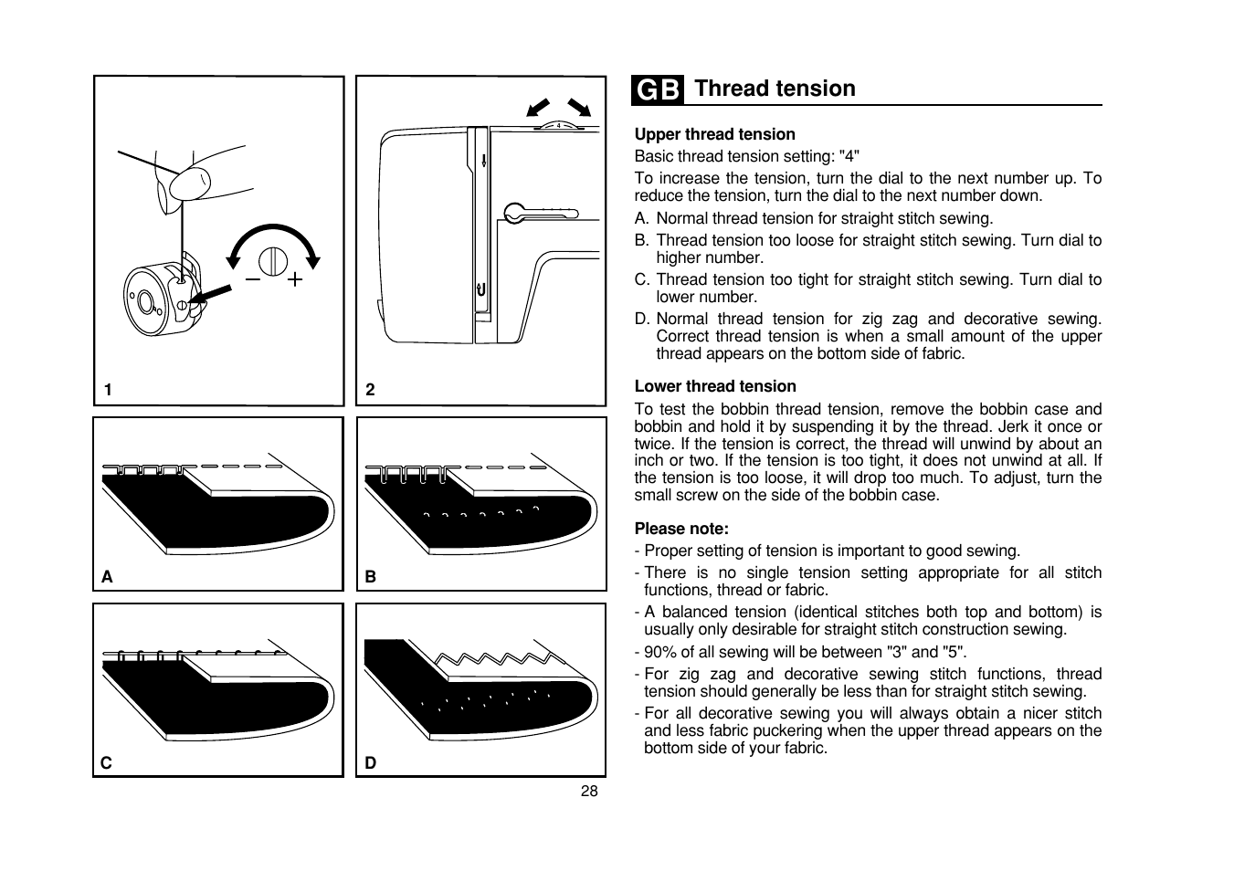 Thread tension | SINGER Simple 3116 User Manual | Page 35 / 94