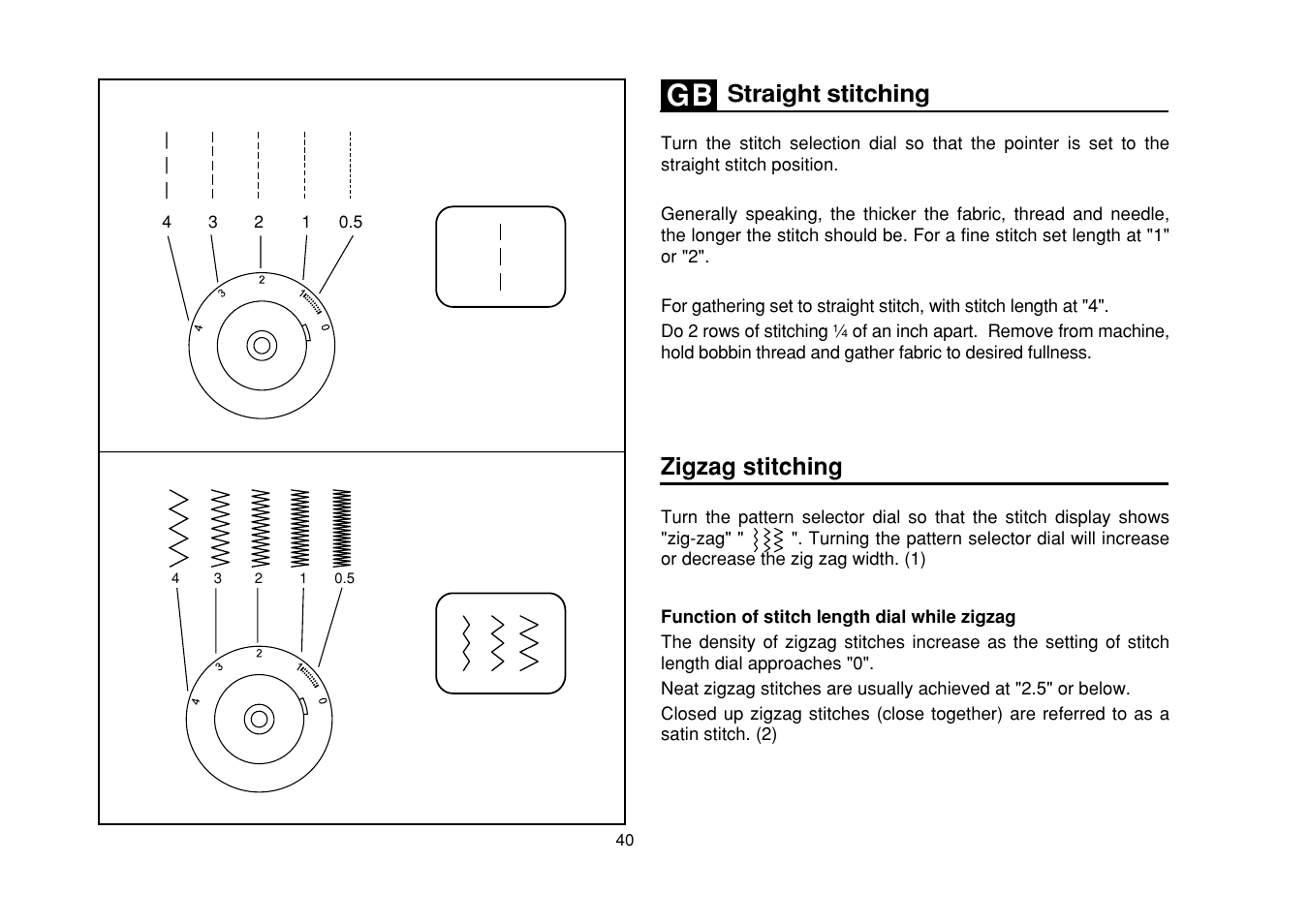 Straight stitching, Zigzag stitching | SINGER Simple 3116 User Manual | Page 47 / 94