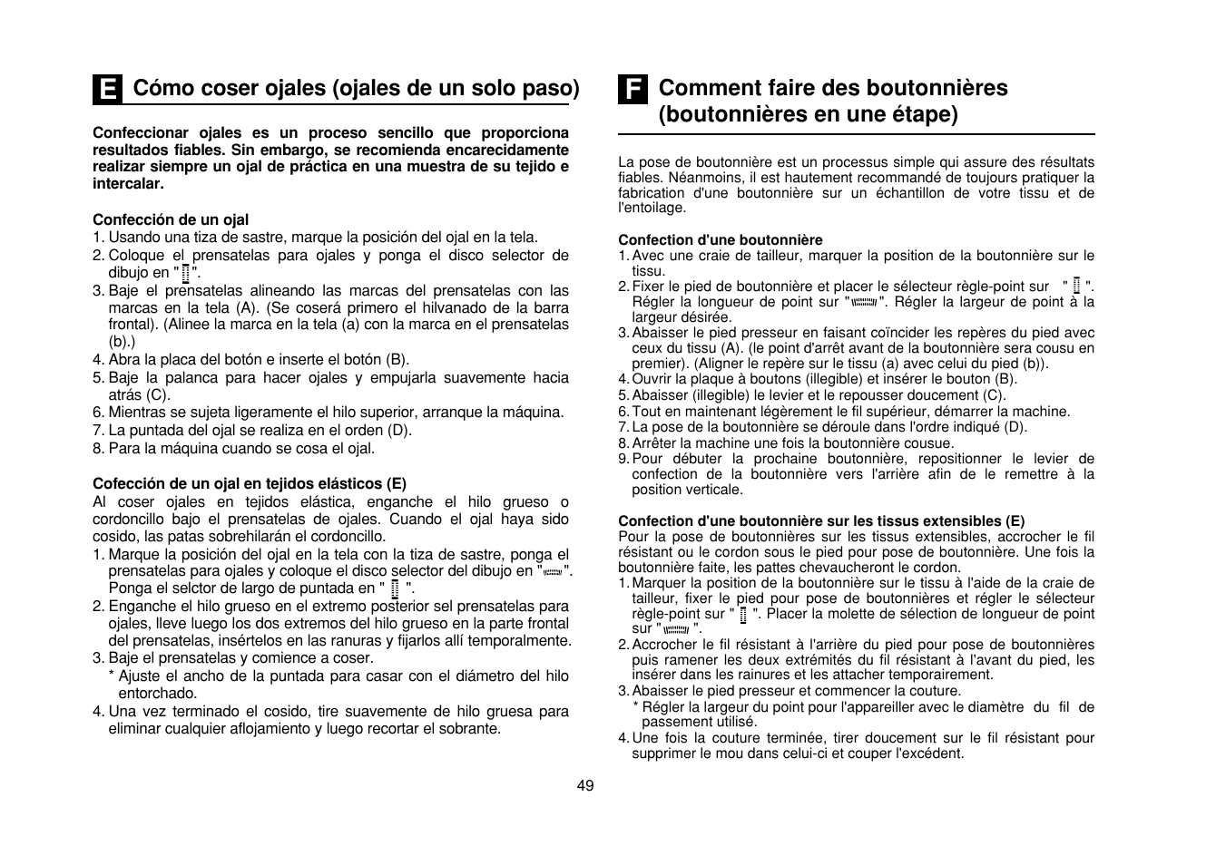 Cómo coser ojales (ojales de un solo paso) | SINGER Simple 3116 User Manual | Page 56 / 94