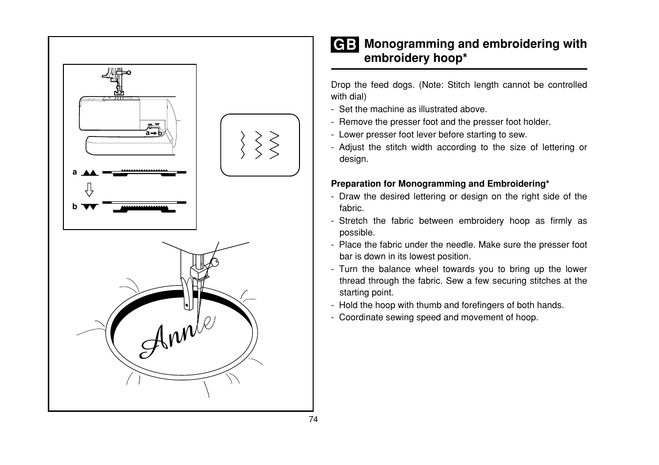 Monogramming and embroidering with embroidery hoop | SINGER Simple 3116 User Manual | Page 81 / 94