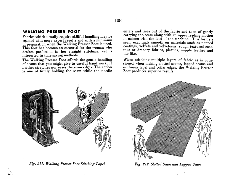 Walking presser foot | SINGER 319K User Manual | Page 110 / 116