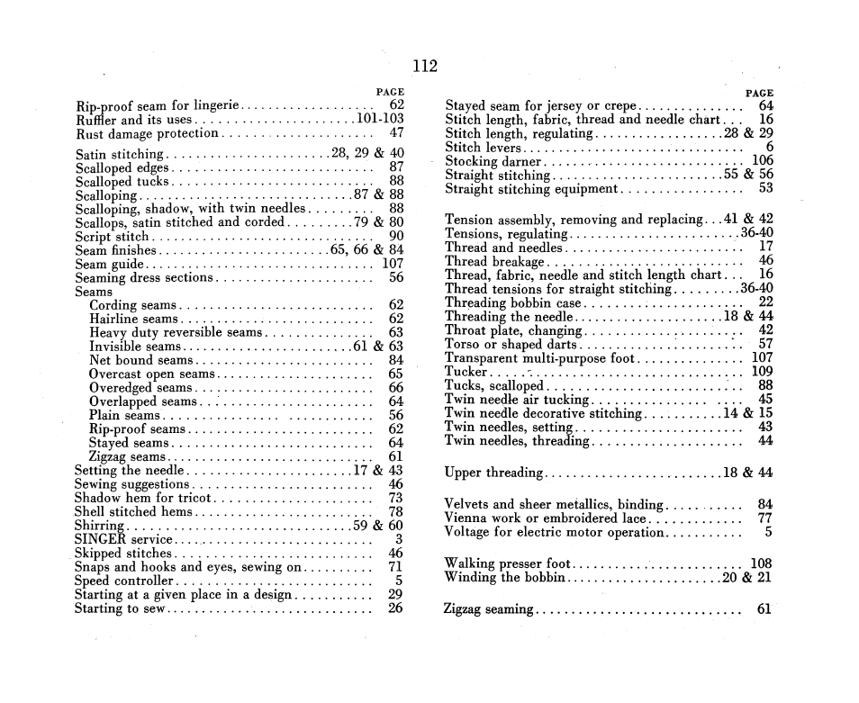 SINGER 319K User Manual | Page 114 / 116