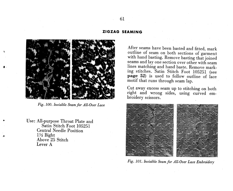 Zigzag seaming | SINGER 319K User Manual | Page 63 / 116