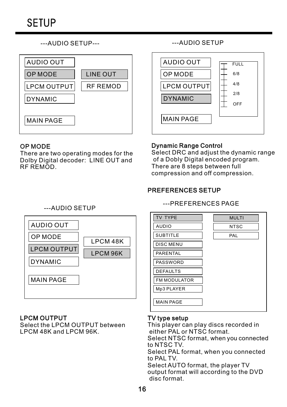 Setup | Blackmore Mobile BDP-330 User Manual | Page 16 / 20