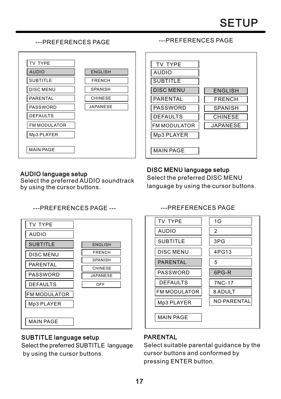 Setup | Blackmore Mobile BDP-330 User Manual | Page 17 / 20