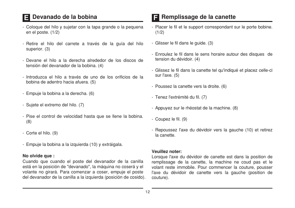 Devanado de la bobina remplissage de la canette | SINGER 3232 SIMPLE User Manual | Page 19 / 64