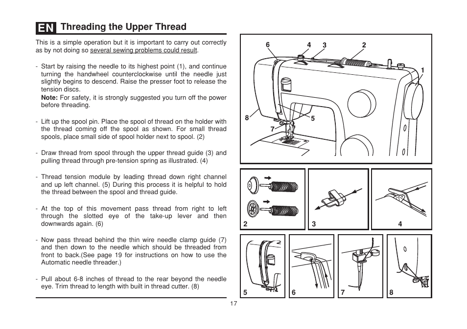 Threading the upper thread | SINGER 3232 SIMPLE User Manual | Page 24 / 64