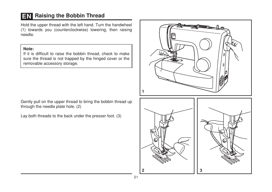 Raising the bobbin thread | SINGER 3232 SIMPLE User Manual | Page 28 / 64