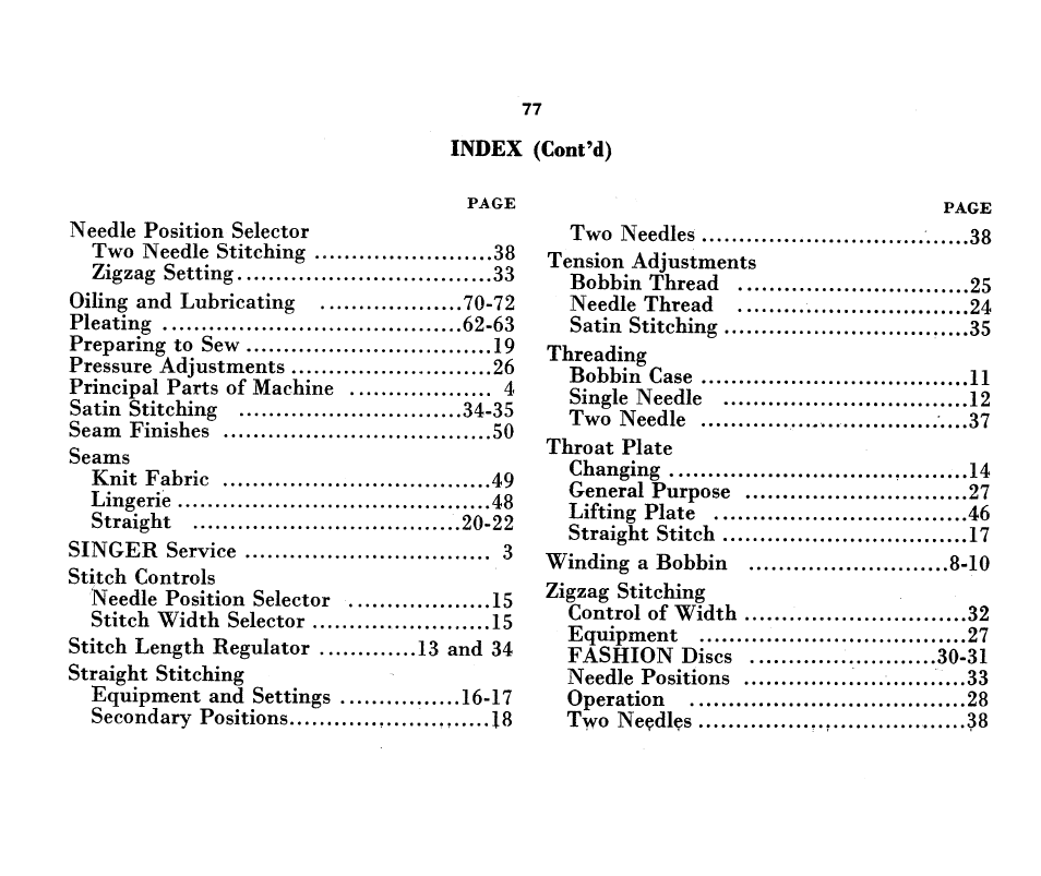 SINGER 1360 Style-O-Matic User Manual | Page 79 / 82