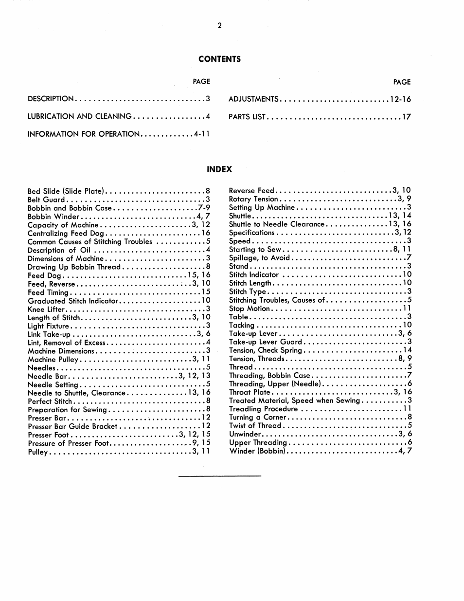 SINGER 331K4 User Manual | Page 2 / 18