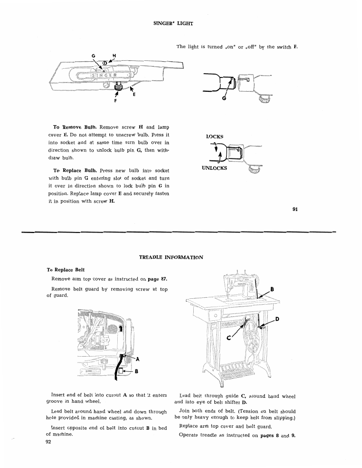 SINGER 401 User Manual | Page 48 / 52
