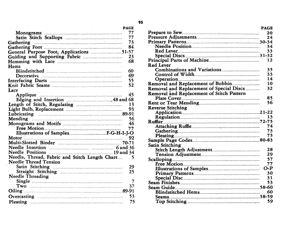 SINGER 401A User Manual | Page 113 / 116