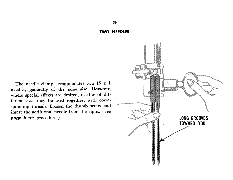 Two needles | SINGER 401A User Manual | Page 38 / 116