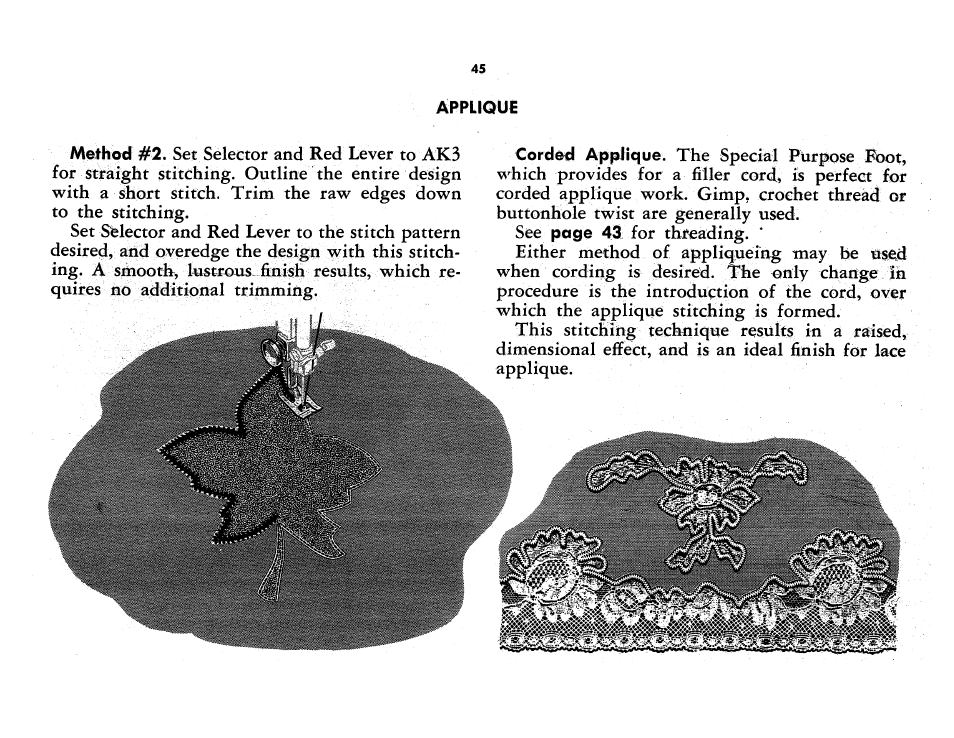 Applique | SINGER 401A User Manual | Page 47 / 116