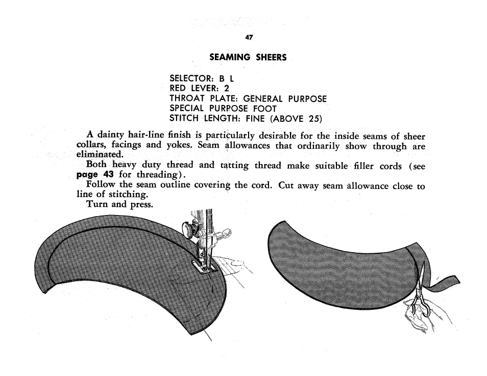Seaming sheers | SINGER 401A User Manual | Page 49 / 116