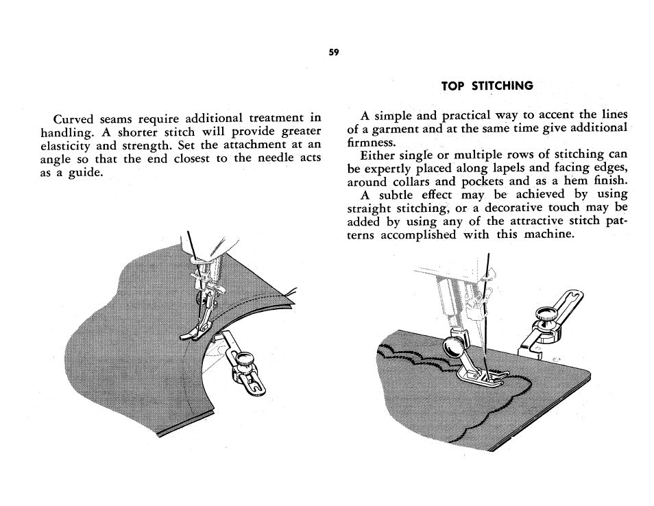 Top stitching | SINGER 401A User Manual | Page 77 / 116