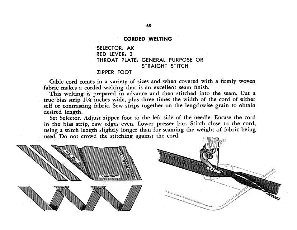 Corded welting | SINGER 401A User Manual | Page 83 / 116