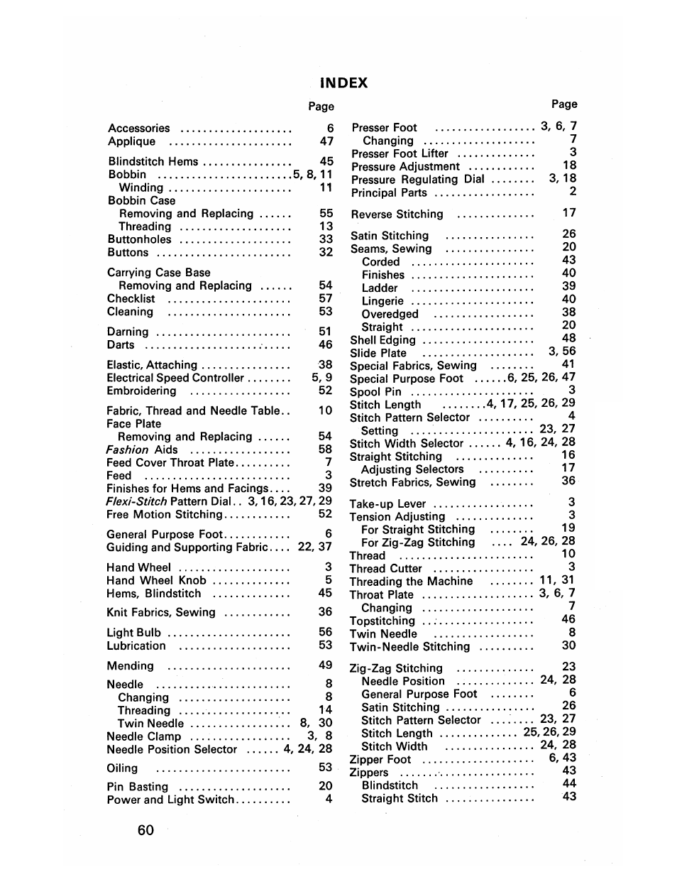 SINGER 413 User Manual | Page 62 / 64