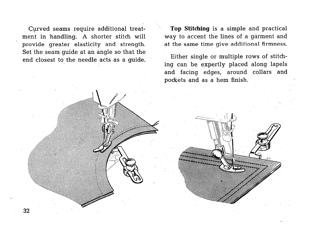 Top stitching | SINGER 414 User Manual | Page 34 / 64