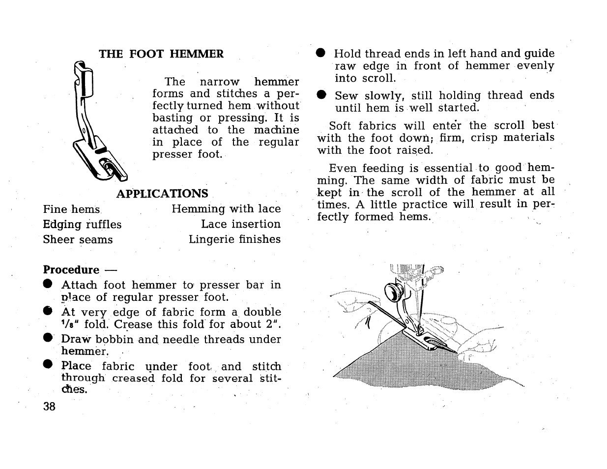 Procedure | SINGER 414 User Manual | Page 40 / 64