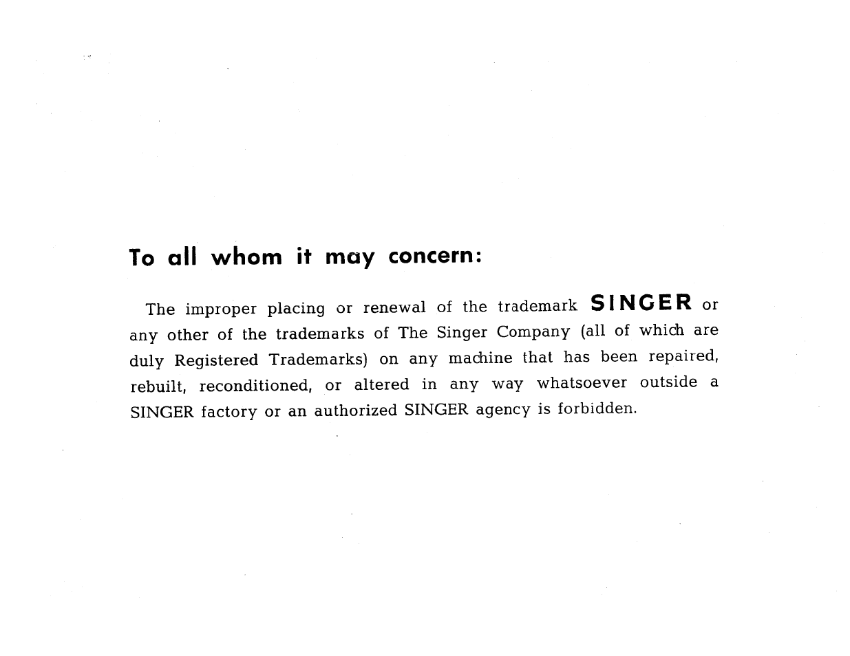 SINGER 414 User Manual | Page 63 / 64