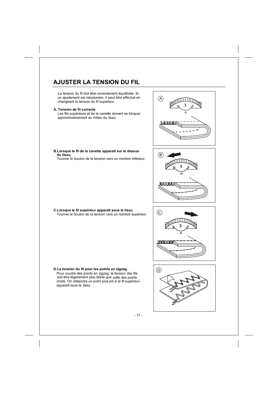 頁面 17, Ajuster la tension du | SINGER 4166 User Manual | Page 51 / 104