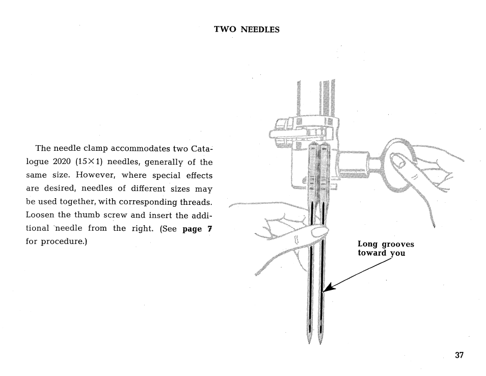 Two needles | SINGER 431 User Manual | Page 39 / 100