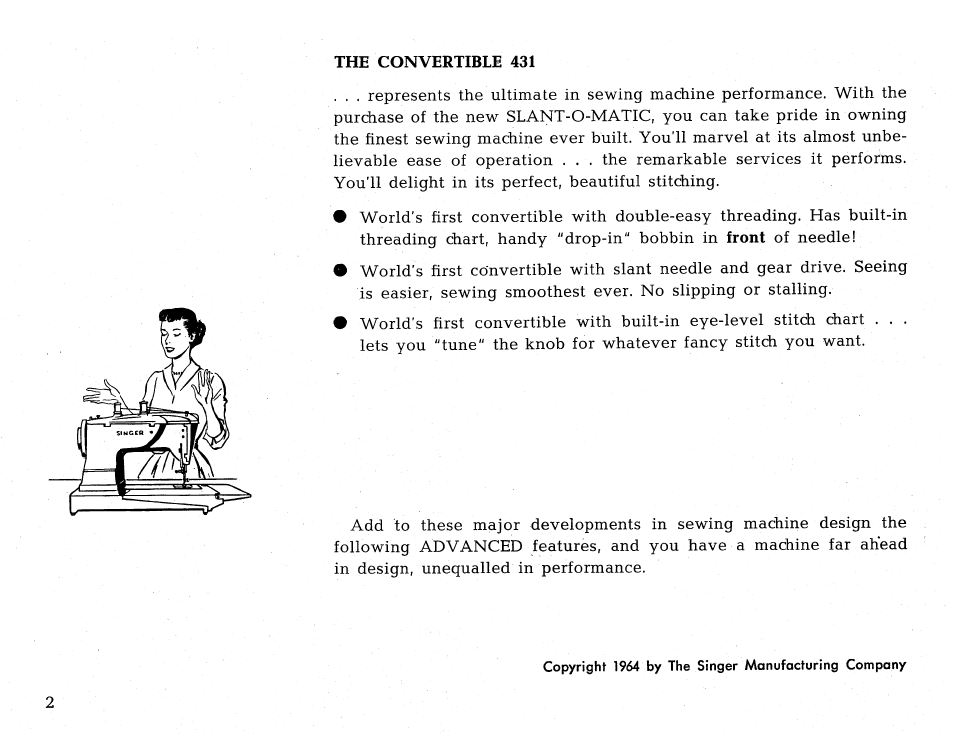 The convertible 431 | SINGER 431 User Manual | Page 4 / 100