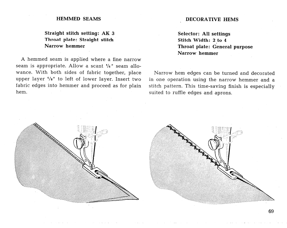 Decorative hems | SINGER 431 User Manual | Page 71 / 100