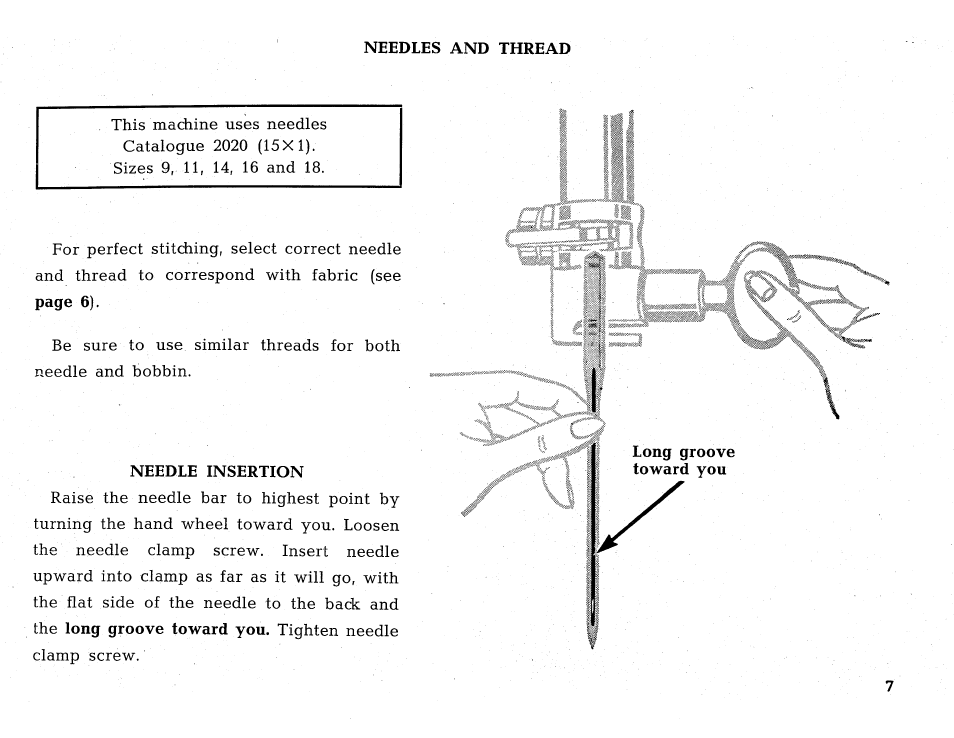 Needle insertion | SINGER 431 User Manual | Page 9 / 100