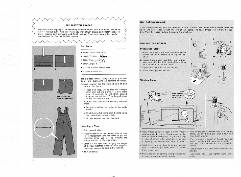 The bobbin thread, Winding the bobbin preparation steps, Winding steps | SINGER 4314 User Manual | Page 13 / 44