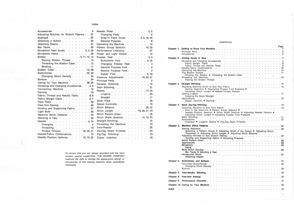 SINGER 4314 User Manual | Page 42 / 44