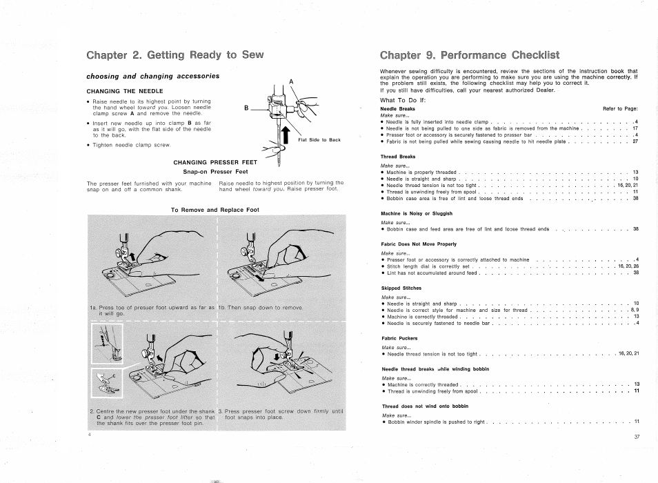 Chapter 2. getting ready to sew, Chapter 2, Getting ready to sew | Choosing and changing accessories | SINGER 4314 User Manual | Page 6 / 44