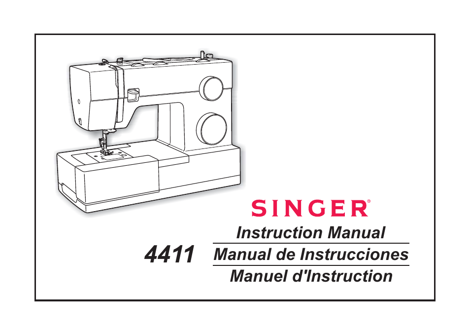 SINGER 4411 HEAVY DUTY User Manual | 63 pages