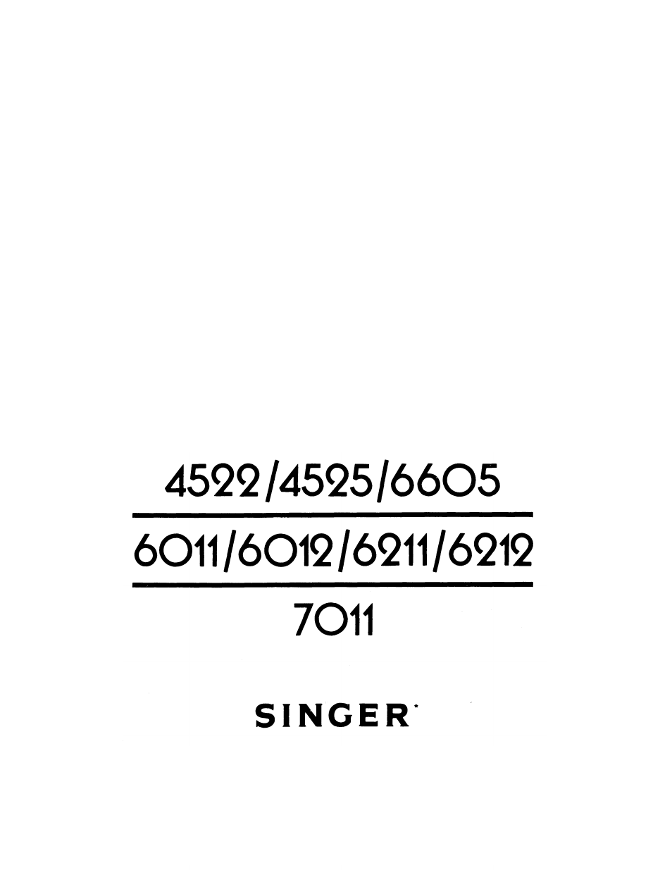 SINGER 7011 User Manual | 78 pages
