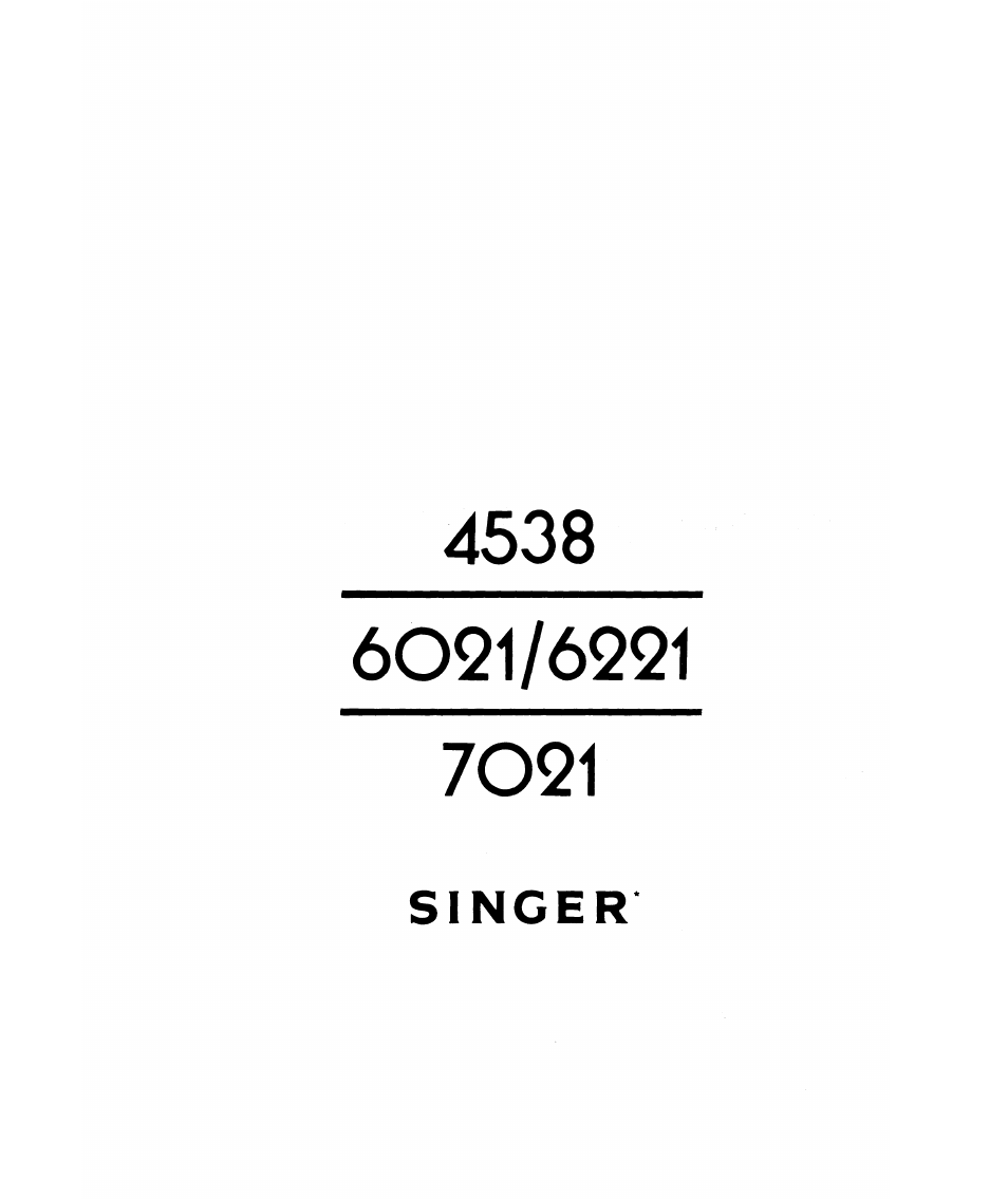SINGER 7021 Merritt User Manual | 88 pages